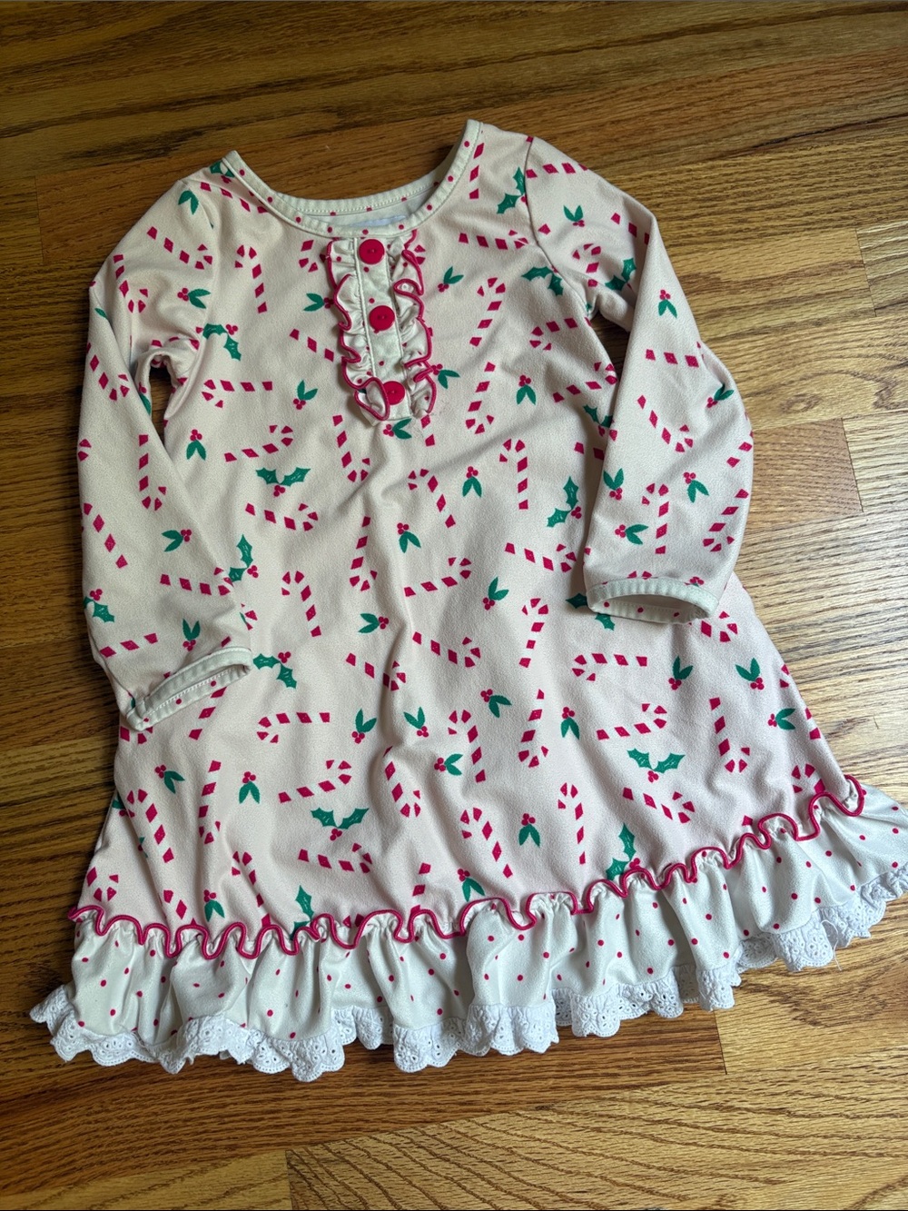 Sweethoney Light Pink Candy Cane Nightgown Pajama Dress